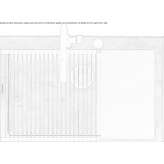 Single built-in stainless steel sink Bacanora