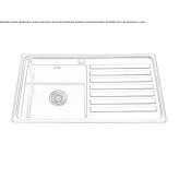 Built-in stainless steel sink Zory