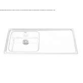 Built-in stainless steel sink Zory