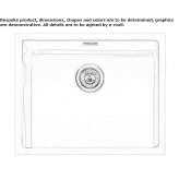 Single built-in stainless steel sink Sorano