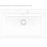 Single built-in stainless steel sink Crick