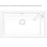 Single built-in stainless steel sink Prades