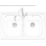 2-bowl built-in stainless steel sink Reiden