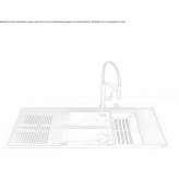 Single stainless steel undermount sink with drainer Kirovo
