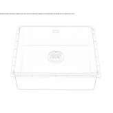 Built-in stainless steel sink Toxtla
