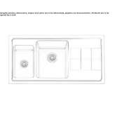 2-bowl stainless steel sink with drainer Khebda