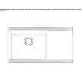 Single stainless steel undermount sink with drainer Kirovo