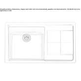 Single stainless steel sink with drainer Khebda
