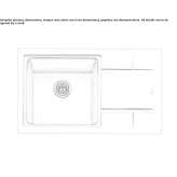 Stainless steel undermount sink with drainer Glazov