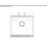 Single built-in stainless steel sink Kirovo