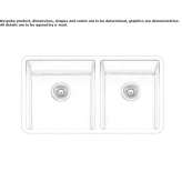 2-bowl stainless steel suspended sink Khebda