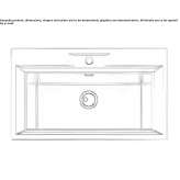 Single, semi-flush stainless steel sink Gondrin