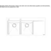 Stainless steel undermount sink with drainer Ringelai
