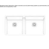 2-bowl stainless steel suspended sink Khebda