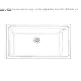 Single, semi-flush stainless steel sink Khebda
