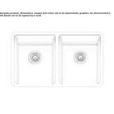 2-bowl stainless steel suspended sink Khebda