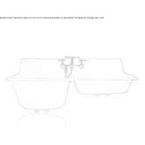 Cast iron sink with a capacity of 1 1/2 bowls Sassenay