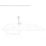 Single cast iron sink with drainer Mlynarze