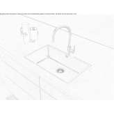Single undermount stainless steel sink Aubignan
