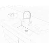 Single undermount stainless steel sink Pagliare