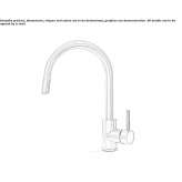 Stainless steel kitchen faucet with single handle and pull-out spout Zory