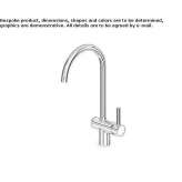 Single-lever countertop kitchen faucet with a swivel spout Byram