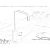 1-hole countertop kitchen faucet with a swivel spout Ceiba