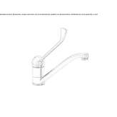Countertop kitchen faucet with one handle Hirson