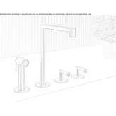 Countertop kitchen faucet with pull-out spout Cimelice
