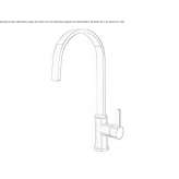 Countertop kitchen faucet with one handle Patu