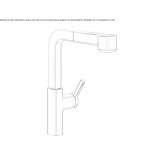 1-hole countertop kitchen tap with pull-out spout Ondrejov