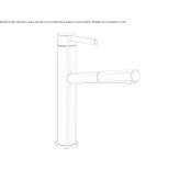 Stainless steel kitchen faucet with pull-out spout Septeuil