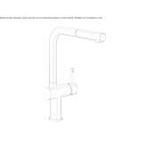 Stainless steel kitchen faucet with pull-out spout Septeuil