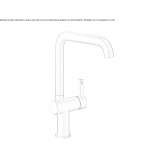 Stainless steel kitchen faucet with swivel spout Septeuil