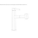 1-hole stainless steel kitchen faucet with pull-out spout Septeuil