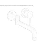 Two-hole wall-mounted kitchen faucet with swivel spout Zerlach