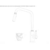 Brass kitchen faucet with pull-out spout Veruno