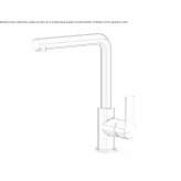 Countertop kitchen faucet with one handle Flumeri