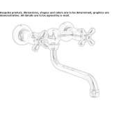 Wall-mounted kitchen faucet with single rosettes Neya