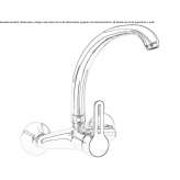 Two-hole wall-mounted kitchen faucet with swivel spout Condette