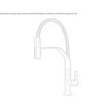 Single-lever brass kitchen faucet Crema