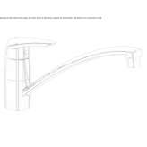 1-hole countertop kitchen faucet with a swivel spout Totolac