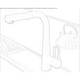 Kitchen faucet on the countertop Fraensta