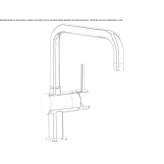 1-hole kitchen faucet with swivel spout Huazulco
