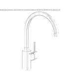 Countertop kitchen faucet with a swivel spout Budingen