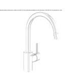 1-hole countertop kitchen faucet with a swivel spout Budingen