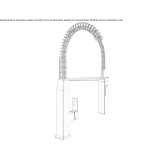 1-hole countertop kitchen faucet with spray Cakirlar