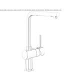 1-hole kitchen faucet with swivel spout Huazulco