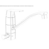Countertop kitchen faucet with a swivel spout Sciaves
