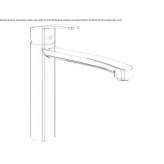 1-hole countertop kitchen faucet with a swivel spout Lattes
